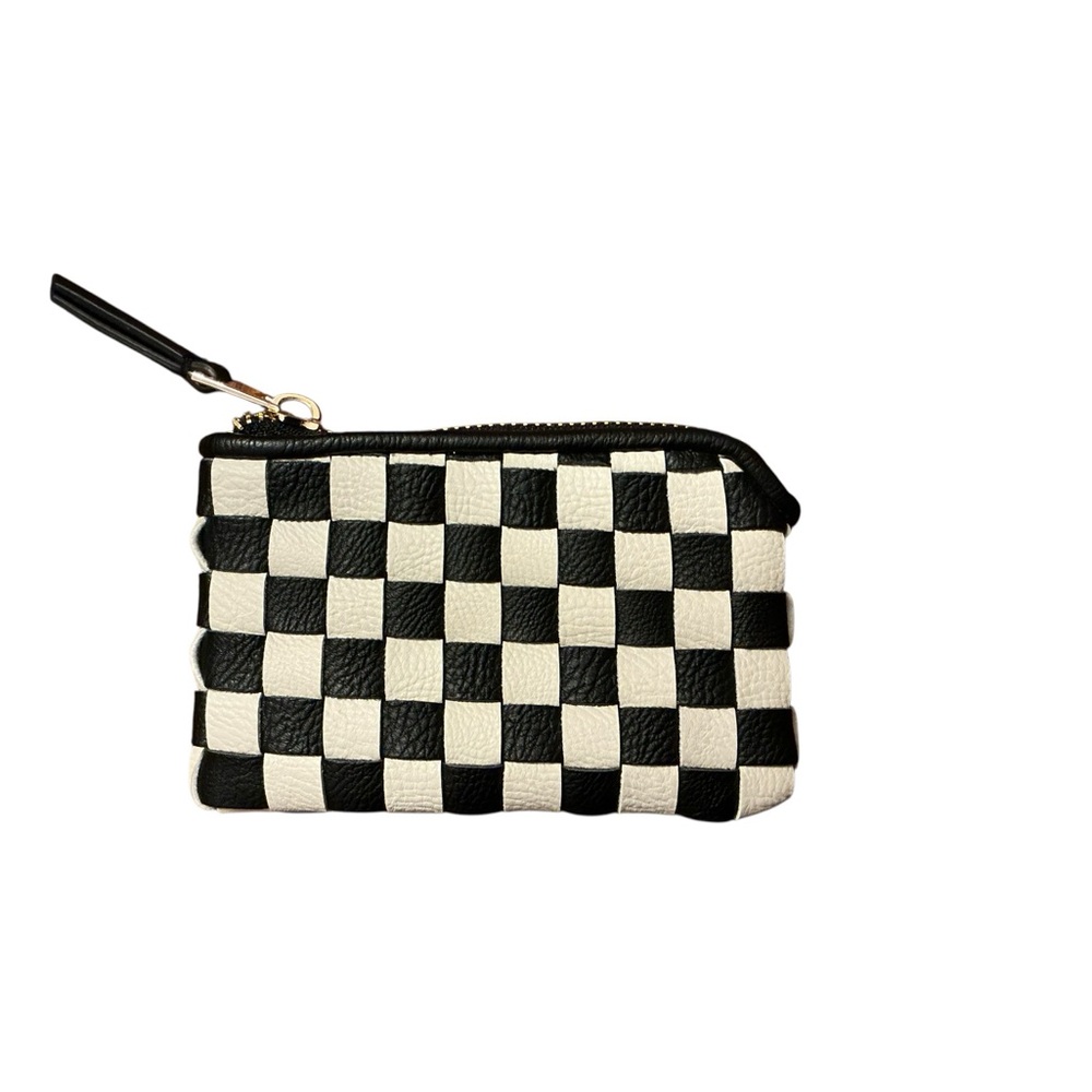 Universal Thread Black and White Checker Money Pouch with Detatchable Gold Chain - Picture 4 of 16